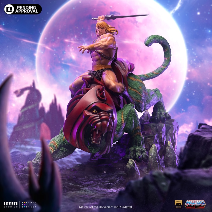 Iron Studio He Man and Battle Cat Deluxe - Masters of the Universe - Art Scale 1/10 Statue