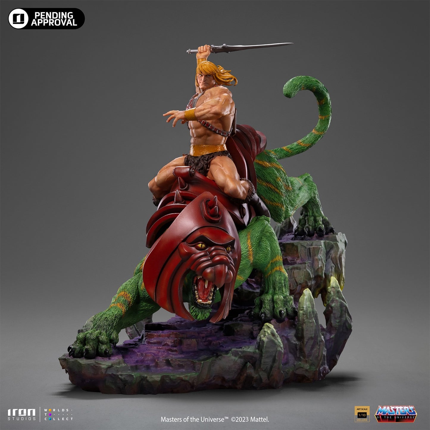 Iron Studio He Man and Battle Cat Deluxe - Masters of the Universe - Art Scale 1/10 Statue