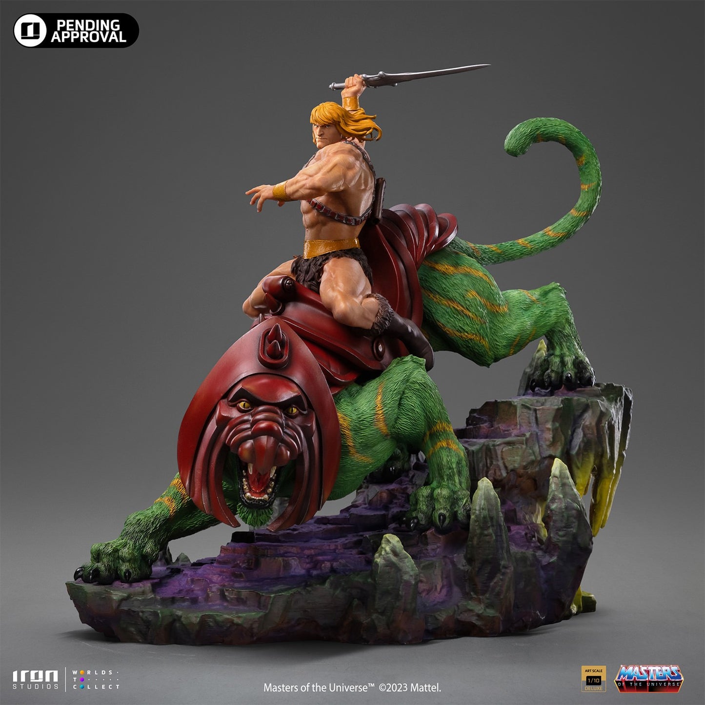Iron Studio He Man and Battle Cat Deluxe - Masters of the Universe - Art Scale 1/10 Statue