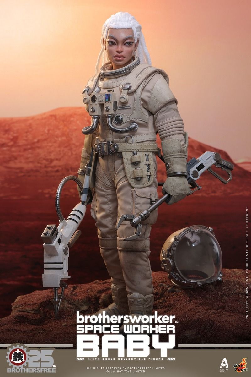 PRE ORDER - Hot Toys Brothersfree Space Worker Baby 25th Silver Galaxy Version
