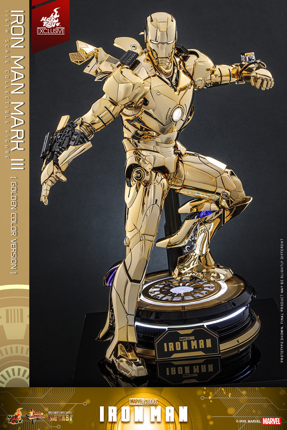 Exclusive ! Hot Toys Iron Man Gold MMS764D69 Golden Color Version