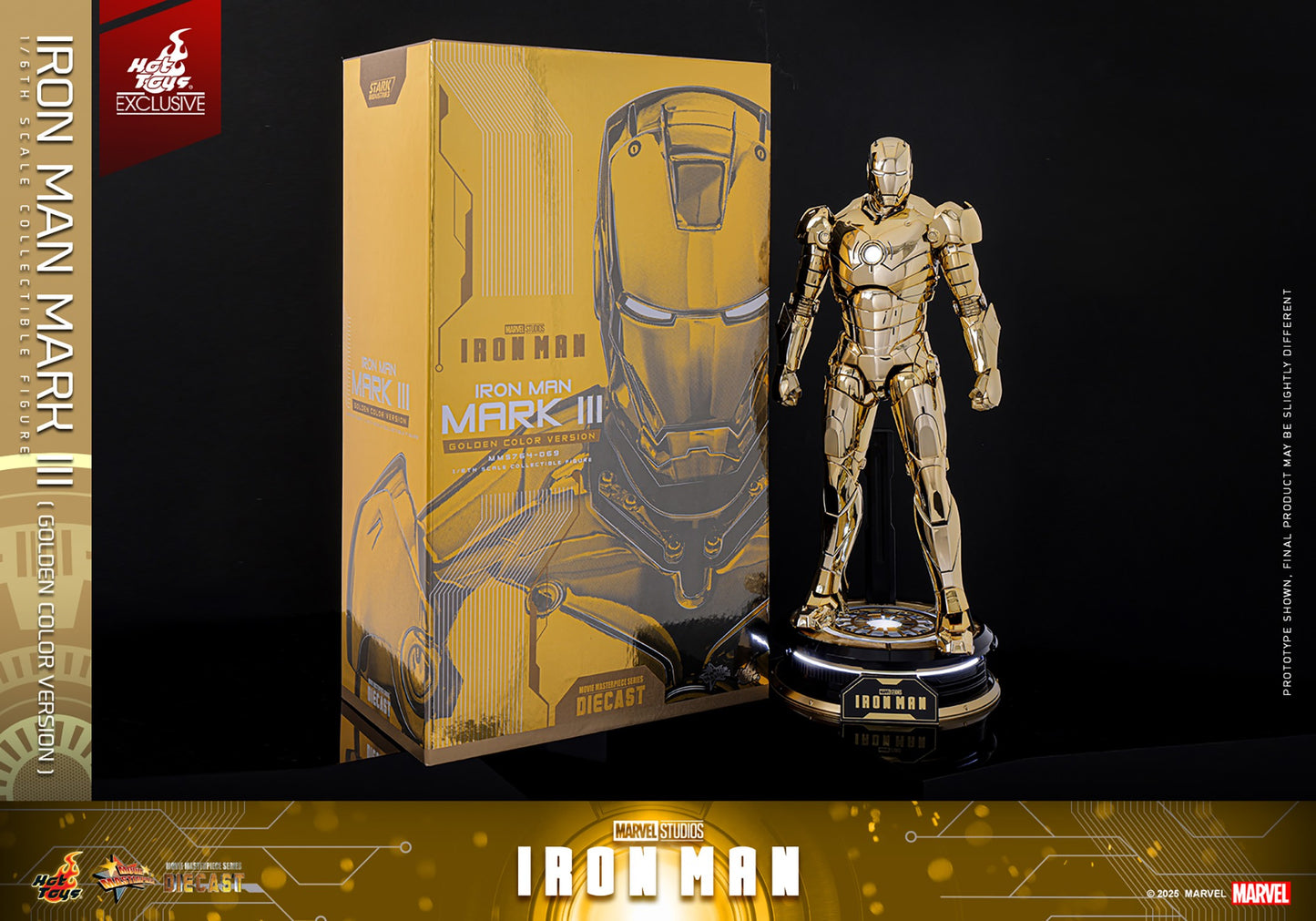 Exclusive ! Hot Toys Iron Man Gold MMS764D69 Golden Color Version