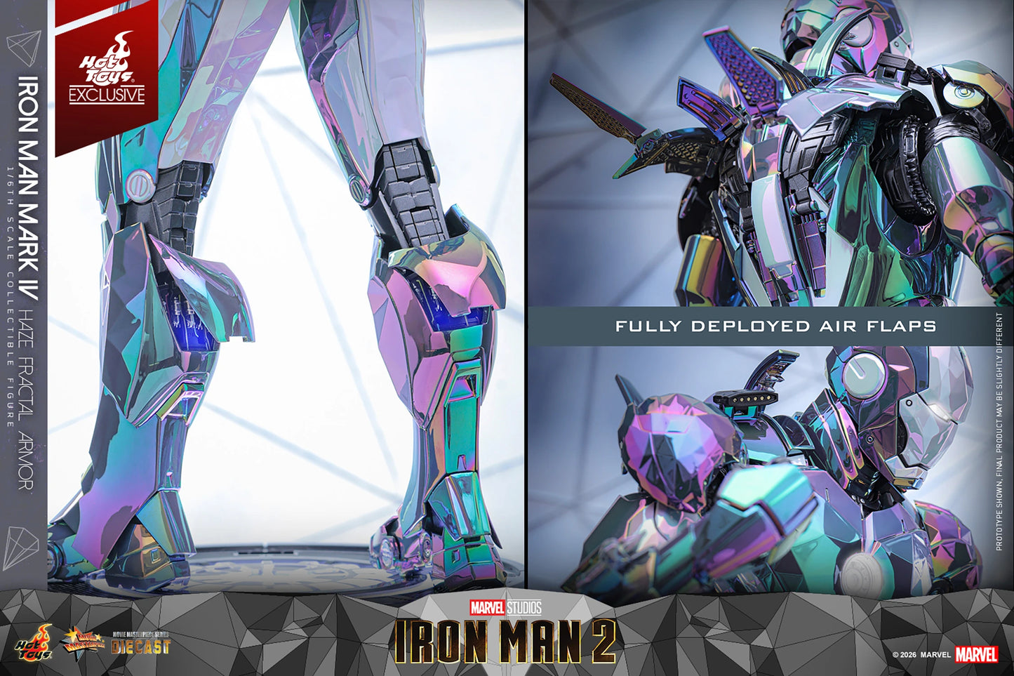 STOCK - Exclusive ! Hot Toys MMS855D79 Iron Man Mark IV Haze Fractal Armor 1/6 Scale Collectible Figures