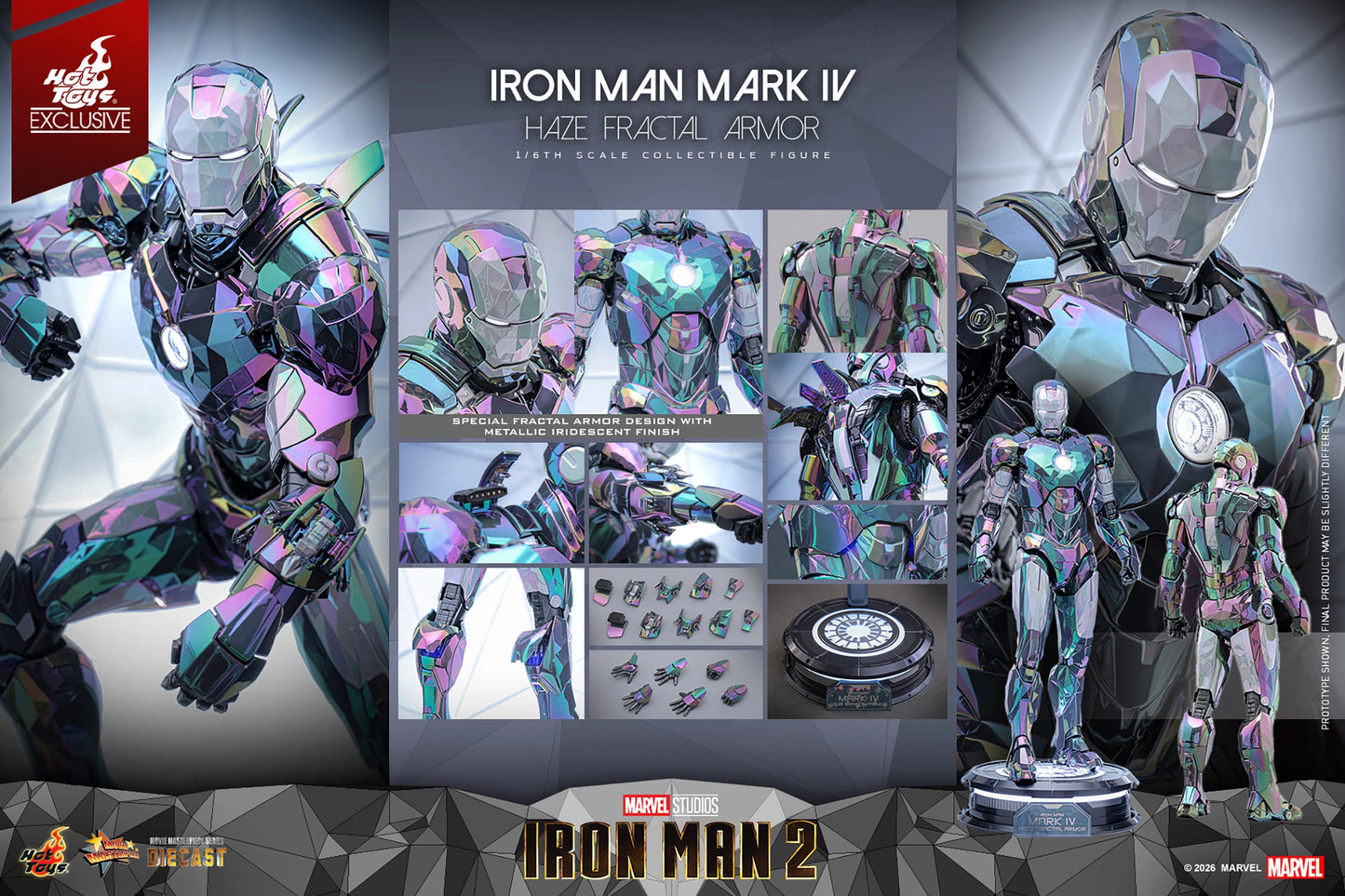 STOCK - Exclusive ! Hot Toys MMS855D79 Iron Man Mark IV Haze Fractal Armor 1/6 Scale Collectible Figures