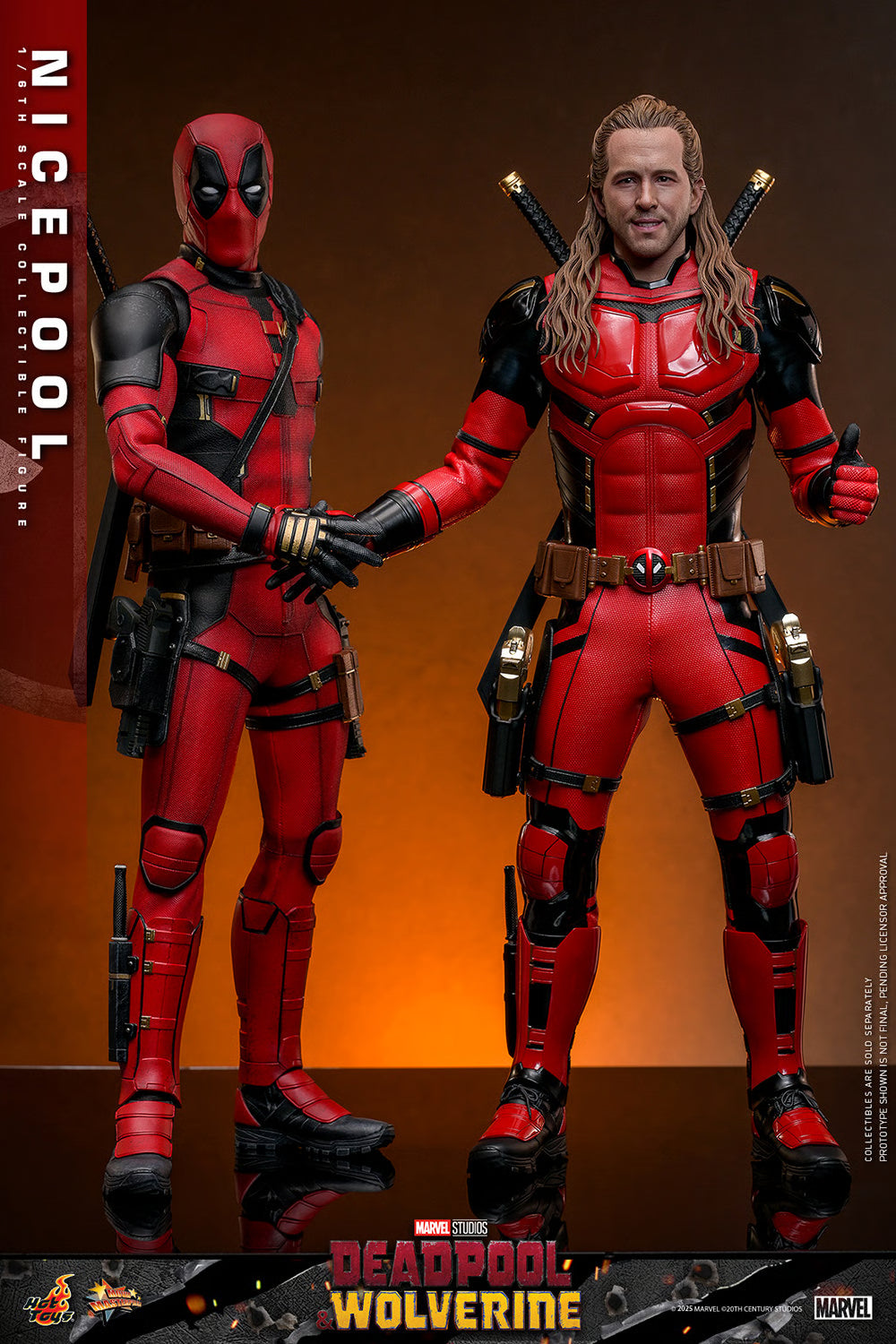 STOCK - Hot Toys MMS788 Deadpool & Wolverine Nicepool 1/6 Scale Collectible Figures