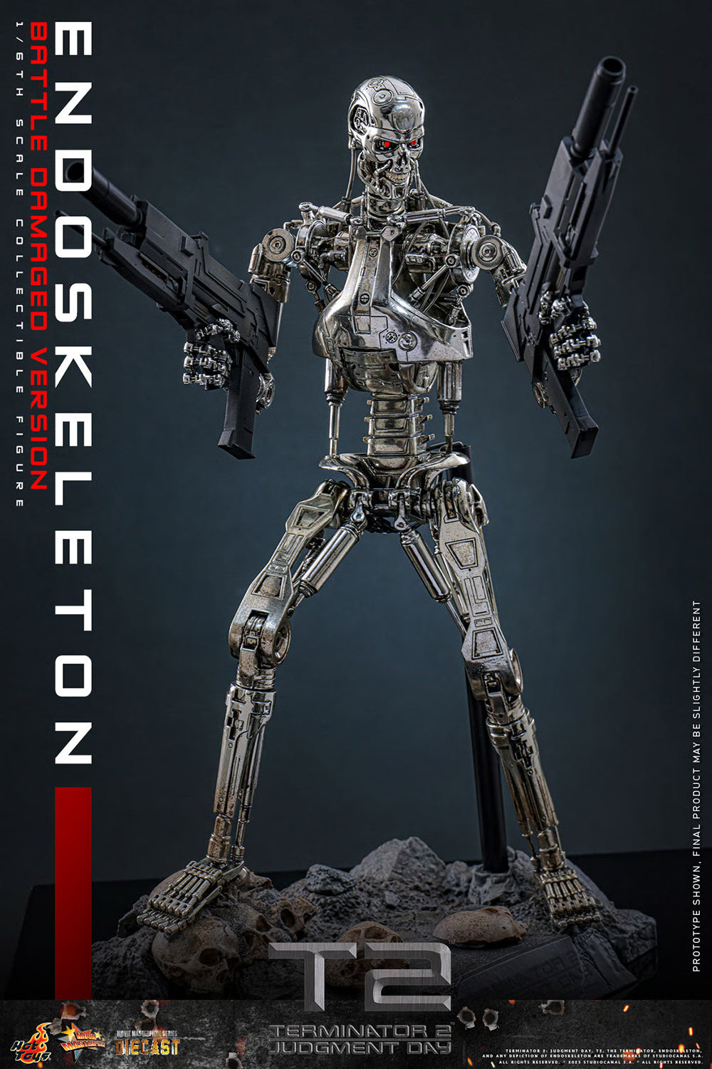 PRE ORDER - Hot Toys Terminator 2: Judgement Day - Endoskeleton (Battle Damaged Version) MMS840D77 1/6 Scale Collectible Figiures