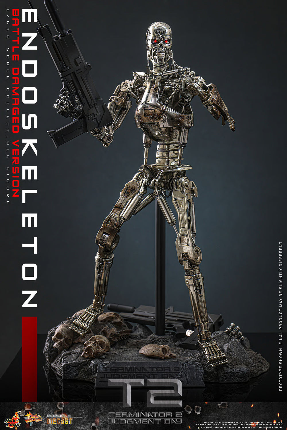 PRE ORDER - Hot Toys Terminator 2: Judgement Day - Endoskeleton (Battle Damaged Version) MMS840D77 1/6 Scale Collectible Figiures