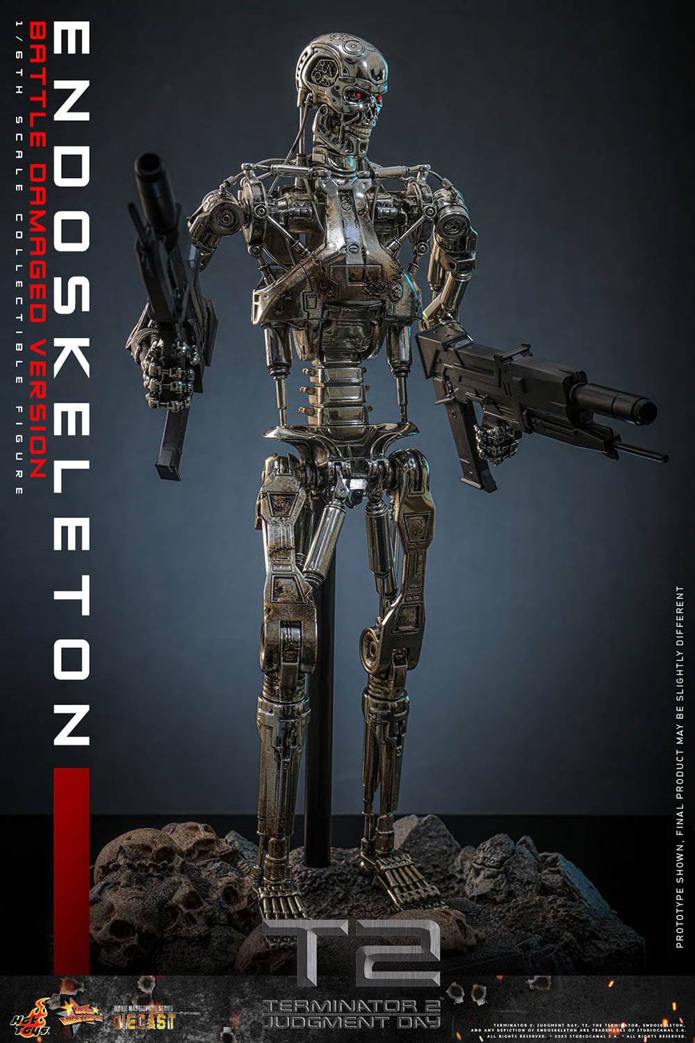 PRE ORDER - Hot Toys Terminator 2: Judgement Day - Endoskeleton (Battle Damaged Version) MMS840D77 1/6 Scale Collectible Figiures