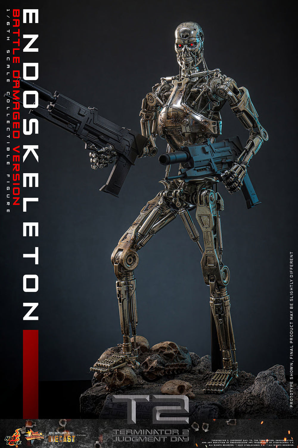 PRE ORDER - Hot Toys Terminator 2: Judgement Day - Endoskeleton (Battle Damaged Version) MMS840D77 1/6 Scale Collectible Figiures