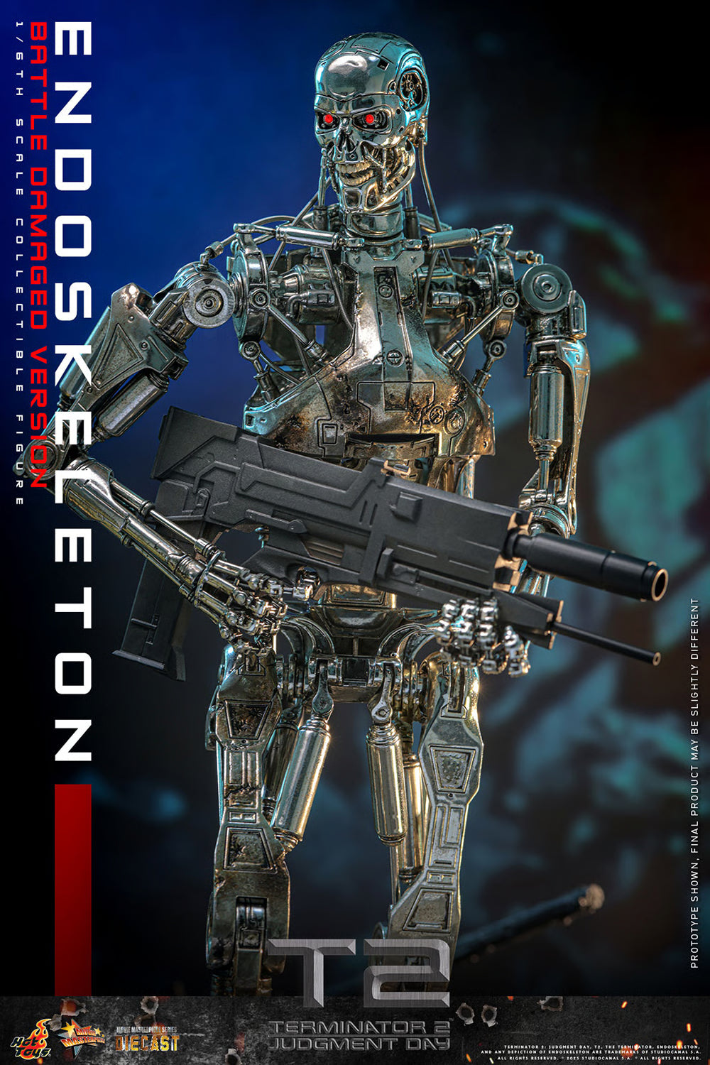 PRE ORDER - Hot Toys Terminator 2: Judgement Day - Endoskeleton (Battle Damaged Version) MMS840D77 1/6 Scale Collectible Figiures