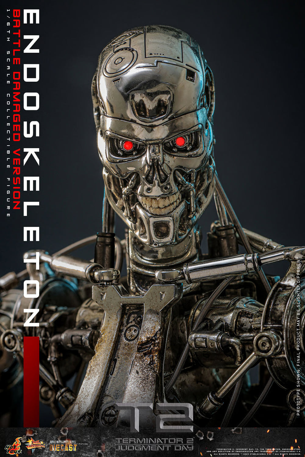 PRE ORDER - Hot Toys Terminator 2: Judgement Day - Endoskeleton (Battle Damaged Version) MMS840D77 1/6 Scale Collectible Figiures