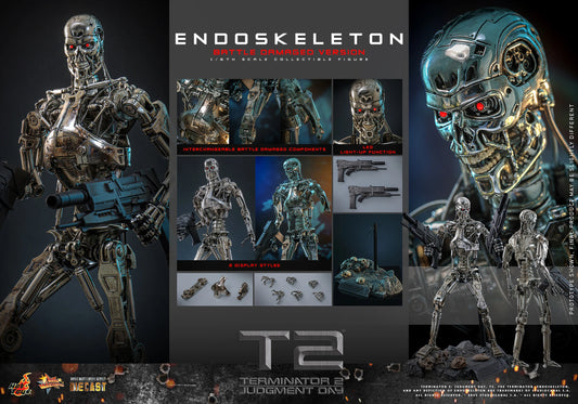 PRE ORDER - Hot Toys Terminator 2: Judgement Day - Endoskeleton (Battle Damaged Version) MMS840D77 1/6 Scale Collectible Figiures