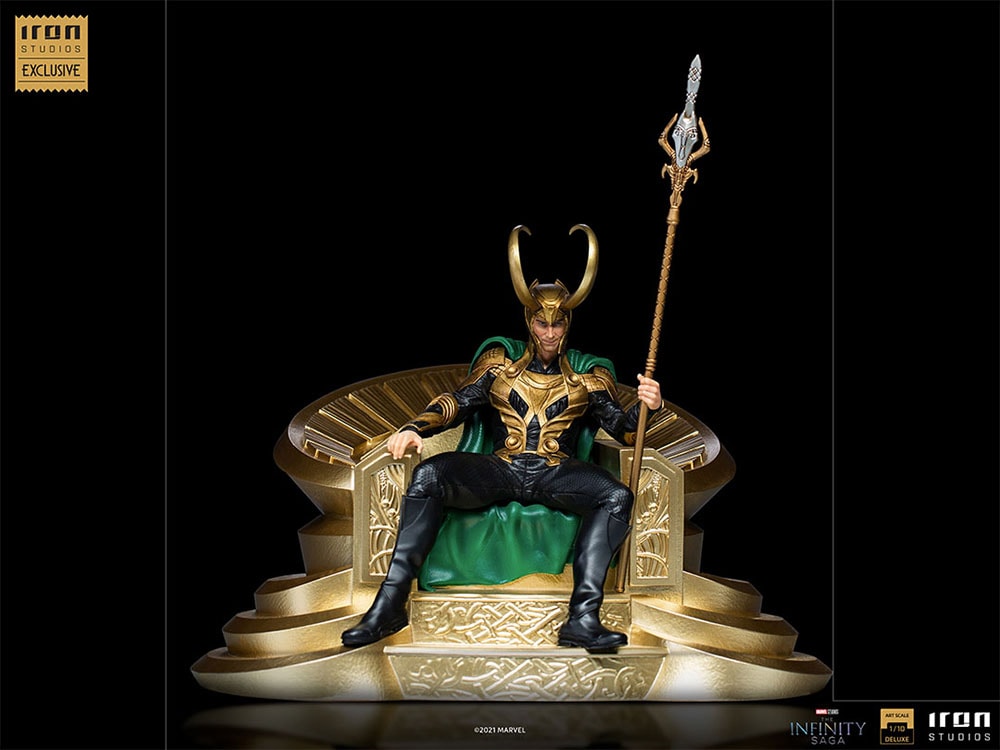 Iron Studios 2023 Event Exclusive Loki On Thronr - Art Scale 1/10 Statue