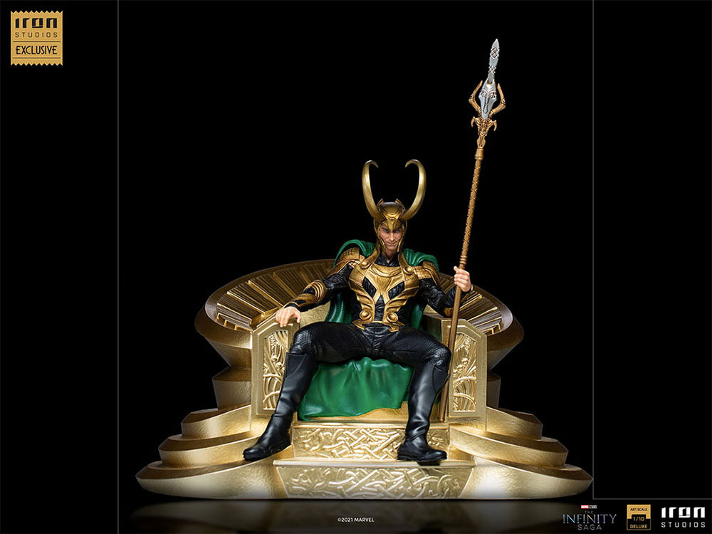 STOCK - Exclusive Iron Studio Loki on Throne Art Scale 1/10