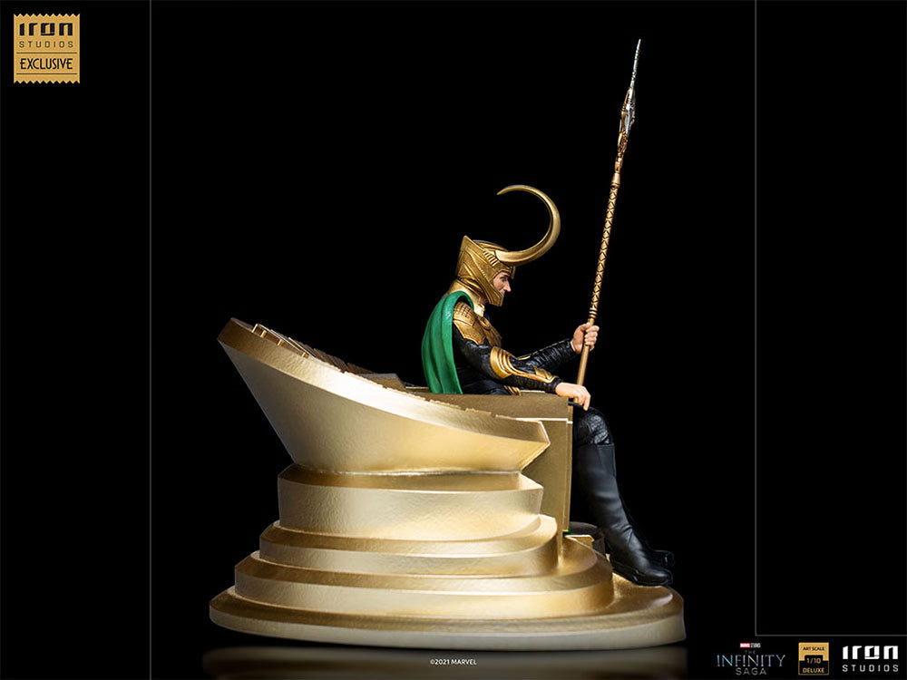 STOCK - Exclusive Iron Studio Loki on Throne Art Scale 1/10