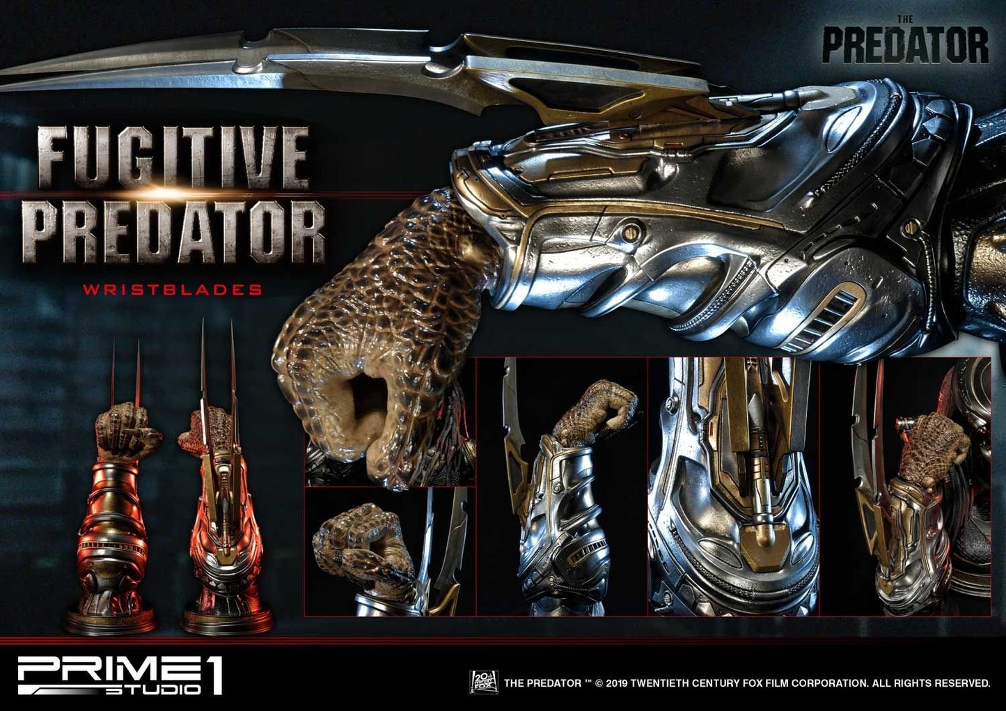 Prime 1 Studio Life Size 1/1 Scale The Predator (Film) Fugitive Predator Wristblades LSTPR-02