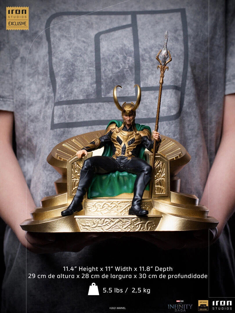 STOCK - Exclusive Iron Studio Loki on Throne Art Scale 1/10