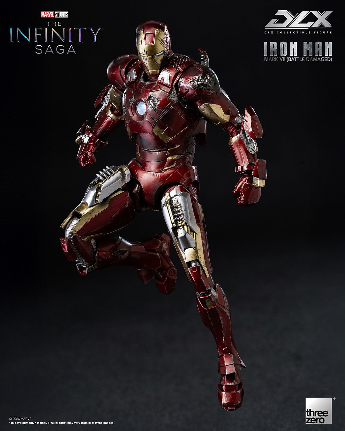 Threezero Dlx Iron Man Mark 7 Battle Damaged
