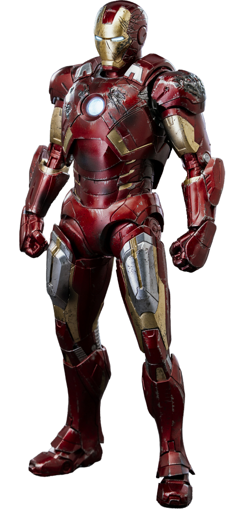 Threezero Dlx Iron Man Mark 7 Battle Damaged