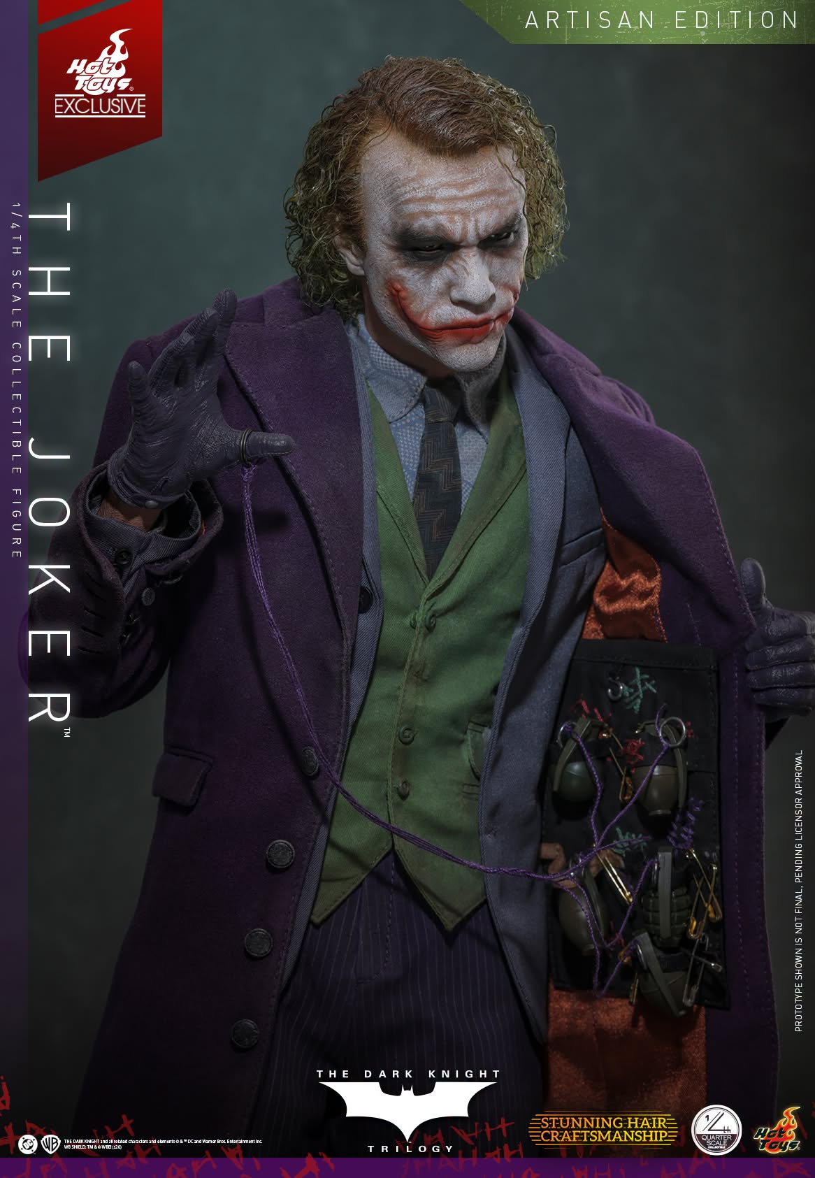 PRE ORDER - Hot Toys QS028AE The Dark Knight - 1/4 scale The Joker (2.0) (Artisan Edition